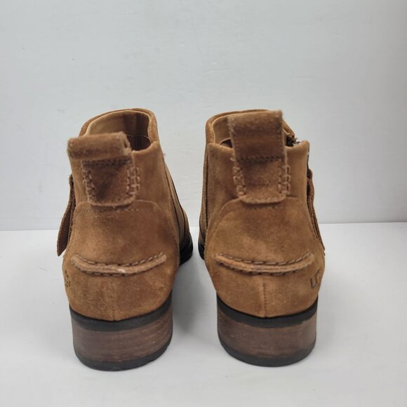 UGG Aureo Women's  Brown Zip Ankle  Boots  S/N 1094889 US Size 9.5 - Picture 4 of 8